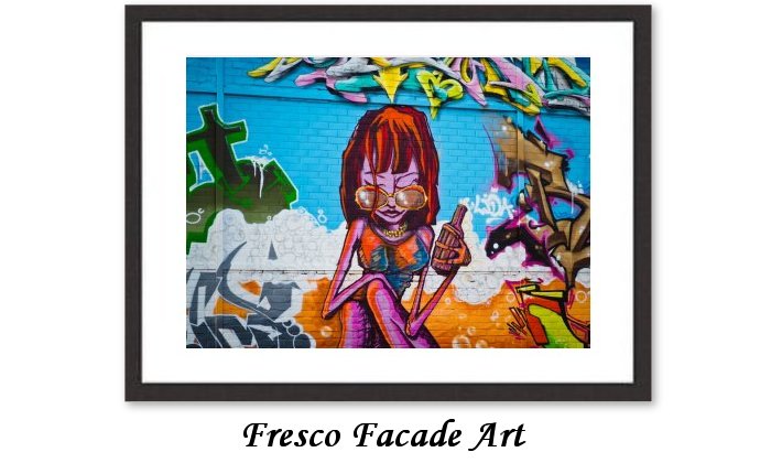 Fresco Facade Art Framed Print